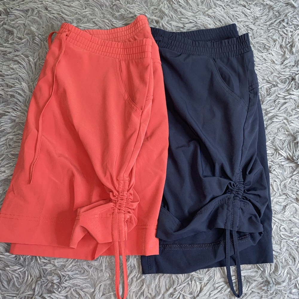 2 Lee Active Performance Women's Sz M Skort Coral/Navy Golf Tennis Pickleball